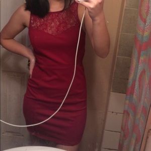 Forever 21 Red Lace Bodycon Dress